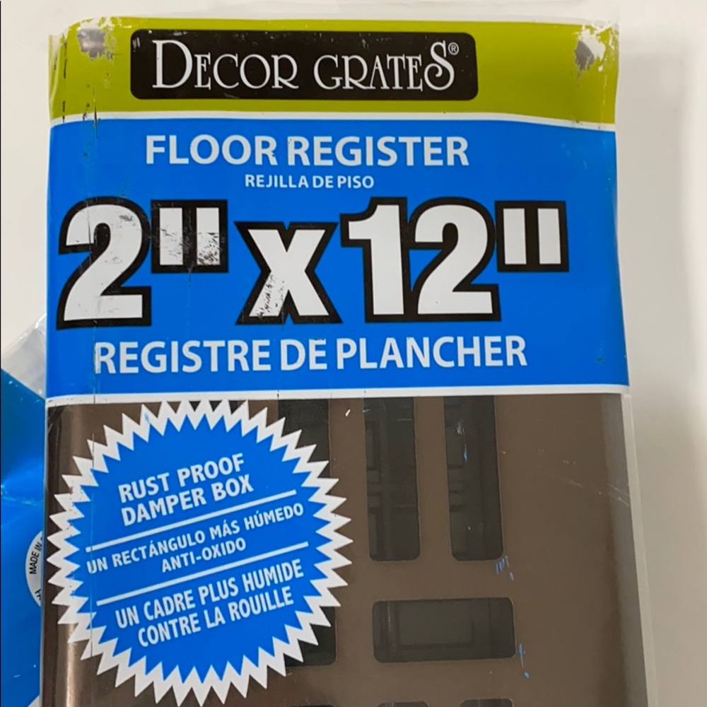 Floor Register bronze 2” x 12” inches new